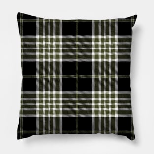 Olive Green and BlackTartan Plaid Pattern Pillow