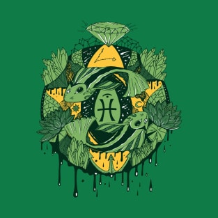 Forrest Green Mystic Pisces Motion T-Shirt