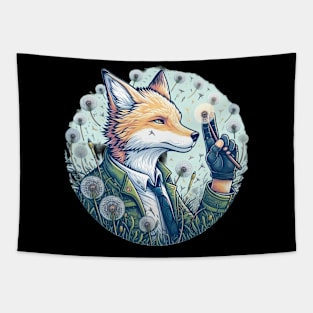 Fox Dandelion AI Tapestry