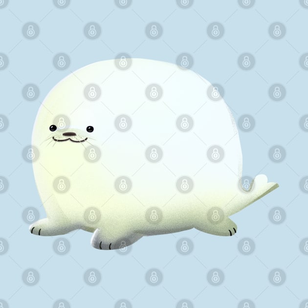 rotund baby seal by evumango