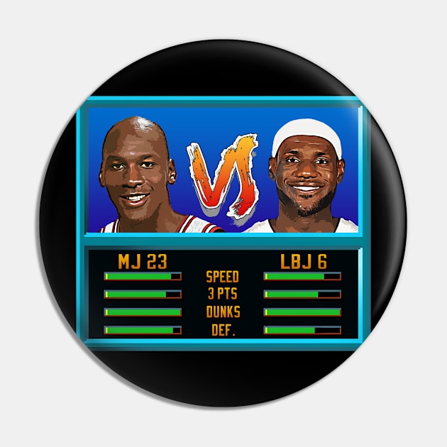 MJ vs LBJ Pin by Buff Geeks Art