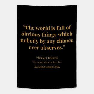 "The world is full of obvious things which nobody by any chance ever observes." Tapestry