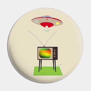 television and aliens Pin