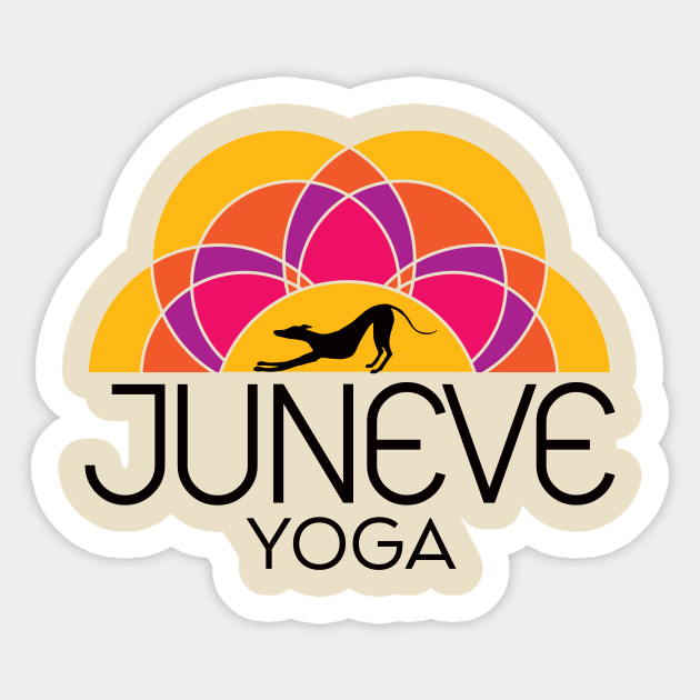 JUNEVE Yoga logo for light colored Sticker - Yoga - Sticker