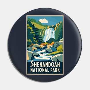 A Vintage Travel Art of the Shenandoah National Park - Virginia - US Pin