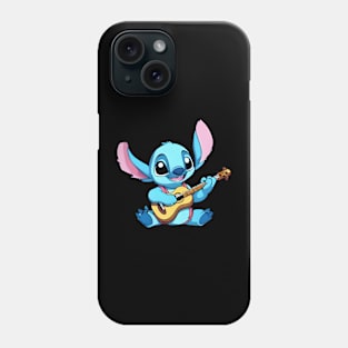 Cute Stitch playing guitar Phone Case