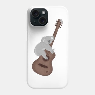 koala loves guitar Phone Case