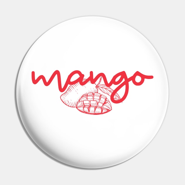 mango - Thai red - Flag color - with sketch Pin by habibitravels