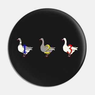 1-2-3 Geese Pin