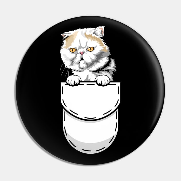 Funny Exotic Shorthair Pocket Cat Pin by Pet My Dog