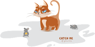 Catch me of you can cat and mice Magnet