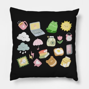 Korean Aesthetic Sticker Pack Pillow