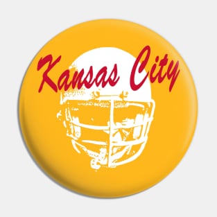 Kansas City Old School Football (Gold) Pin