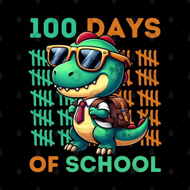 100th Day of School Teacher Dinosaur T-Rex 100 Days Kids by HBart