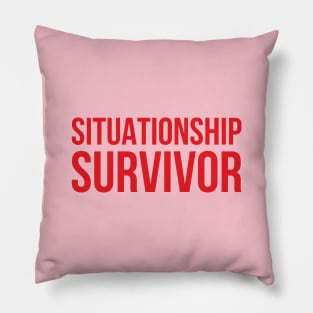 Y2K Funny Slogan Situationship Survivor Pillow