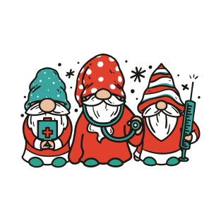 Healing Holiday Christmas Nurse Gnomes T-Shirt