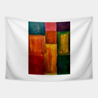 Abstract painting of colorblock Tapestry