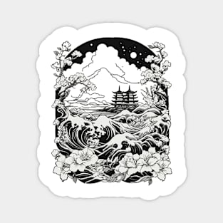 Great Wave city Magnet