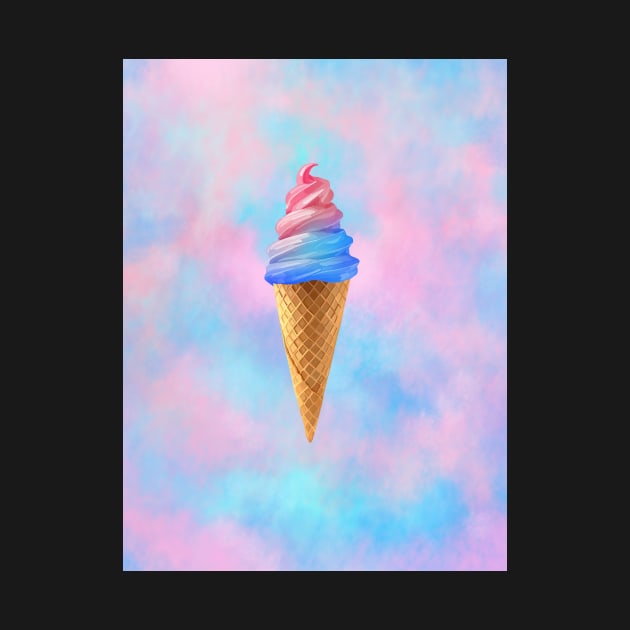 Carnival Cotton Candy Ice Cream Dream by Art by Deborah Camp