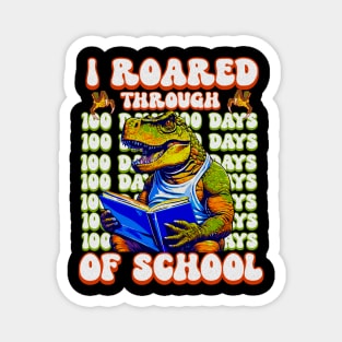 T- Rex Dinosaur 100 Days Of School Celebration Party Magnet