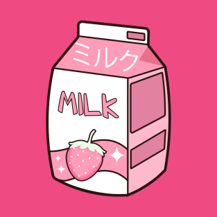 Kawaii Strawberry Milk Box T-Shirt