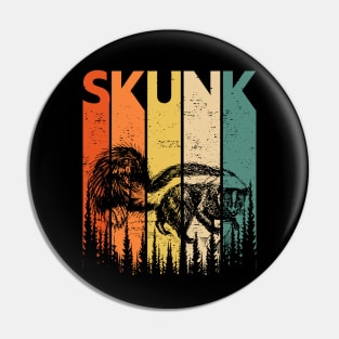 Skunk Retro Style Pin