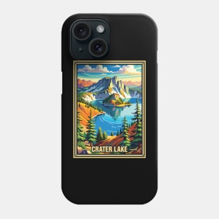 Retro Crater Lake National Park Phone Case