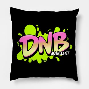 DNB - Junglist Splat (Lime Green) Pillow