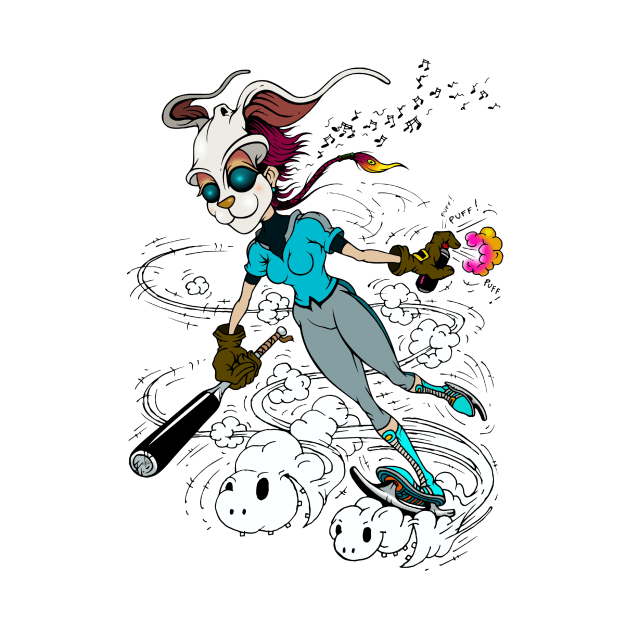 SKATING BLOODY RABBIT 03 by roombirth