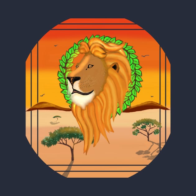African Lion - Africa Collection by Animalillustrator