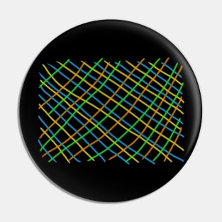 Colorful Crosshatch Pin