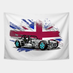 Caterham 7 Street United Kingdom Print Tapestry