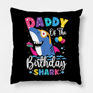 Daddy Of The Shark Birthday Dad Matching Family Pillow