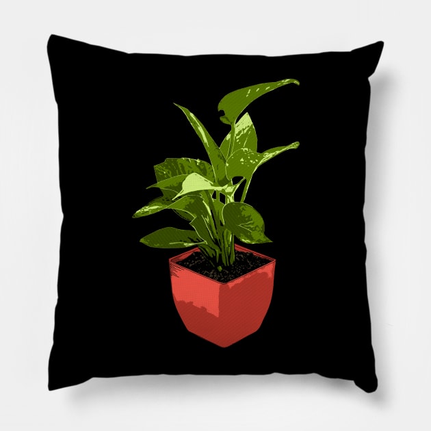 Syngonium Plant Pillow by ANUTALEONA