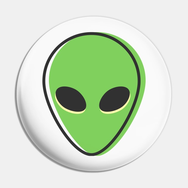 Retro minimal alien Sci Fi Pin by happinessinatee