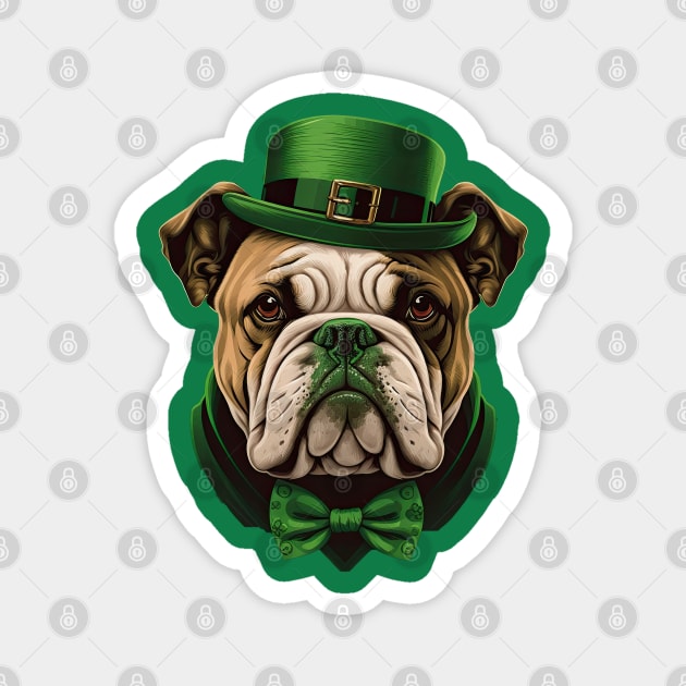 Bulldog St. Patrick's Day Magnet by JayD World