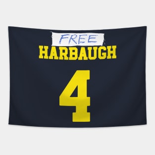 Free Harbaugh ( ON BACK ) Tapestry