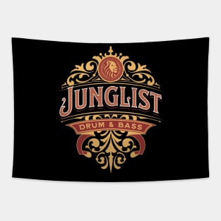 JUNGLIST  - Drum & Bass Ornament (Gold/red) Tapestry