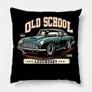 Vintage Car Print - Old School art design Pillow