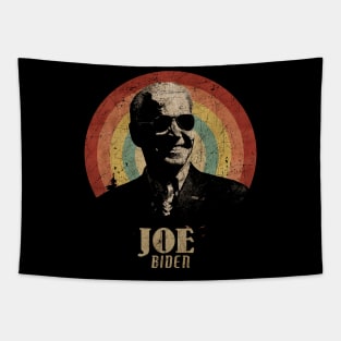 Retro Sunset Biden Glasses Tapestry