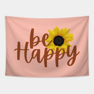 Be Happy Sunflower Tapestry