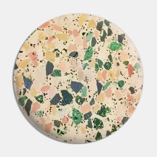 Brown Green Terrazzo Pin