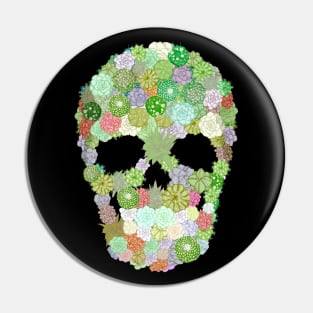 Succulent Skull Pin