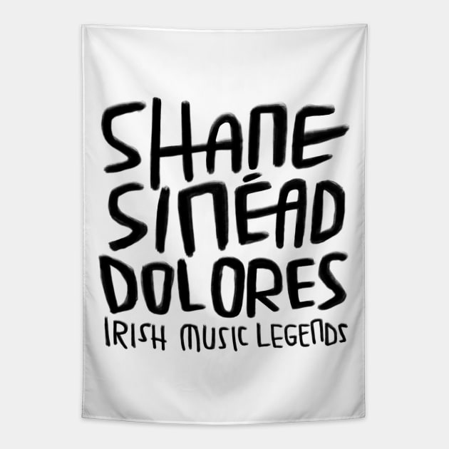 Shane MacGowan, Sinead O'Connor, Dolores, Irish Music Tapestry by badlydrawnbabe