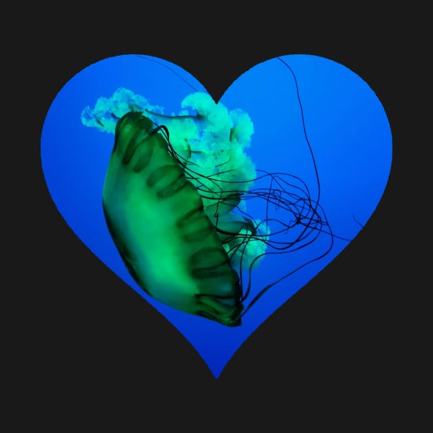 Green Jellyfish Heart by AilurosLunaire