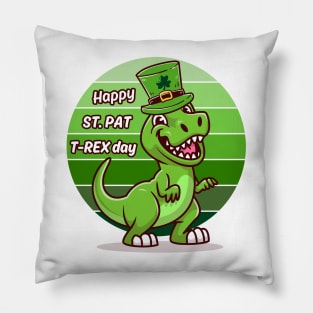 Happy St Pat Trex Day Pillow