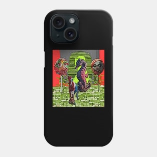 watercolor seahorse and horse lollipop horror Phone Case