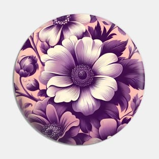 Purple Flowers Pin