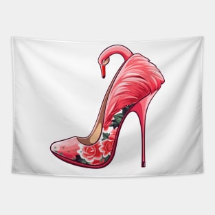 Flamingo high heel shoe Shoe lover Tapestry