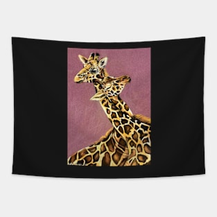 Giraffes Entwined Tapestry